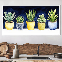 Succulent Symphony in Pots - NicheCanvas