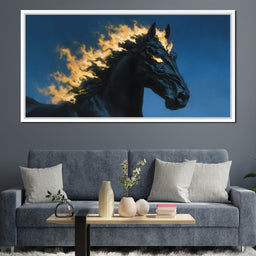 Fiery Night Stallion Spirit - NicheCanvas