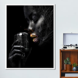 Stardust Singer Noir Portrait - NicheCanvas