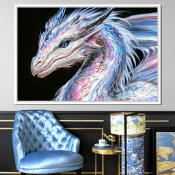 Radiant Scales of the Glacial Guardian - NicheCanvas