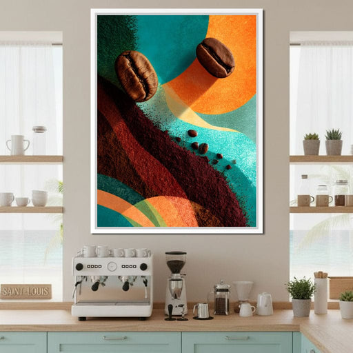 Vibrant Coffee Bean Fusion Canvas Print