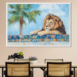 Lion Oasis Tranquility - NicheCanvas