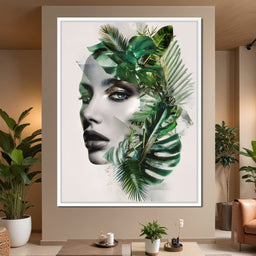 Botanical Muse Fusion Portrait - NicheCanvas