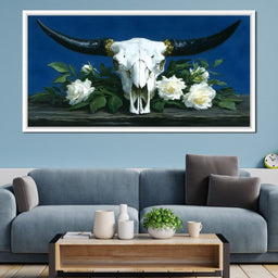 Bone Crown and Ivory Roses - NicheCanvas