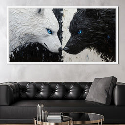 Duality of Wolf Spirits - NicheCanvas