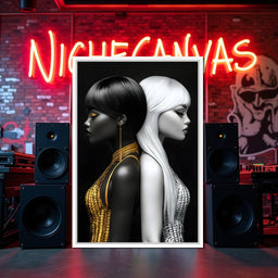 Contrasting Echoes Harmony - NicheCanvas