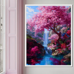 Cherry Cascade Dream Valley - NicheCanvas