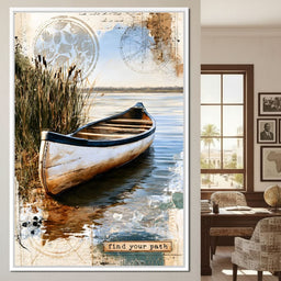 Abandoned Boat Waiting Upon Still Waters - NicheCanvas
