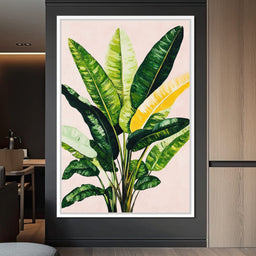 Tropical Sunrise Leaves Dance - NicheCanvas