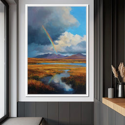 Rainbow Over Highland Moorland - NicheCanvas