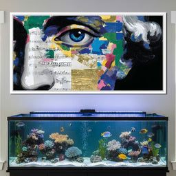 Blue Eye Music Mosaic - NicheCanvas