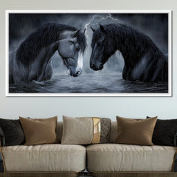 Dark Horses in the Storm - TooplesArt - NicheCanvas