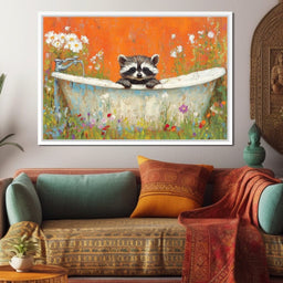 Raccoon Bath - NicheCanvas