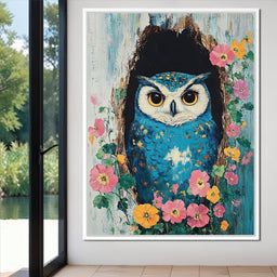 Owl Guardians Floral Haven - NicheCanvas