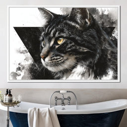 Golden Eyed Tabby Portrait - NicheCanvas