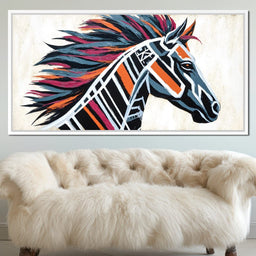 Galloping Vivid Stripes - Alicia Smith - NicheCanvas