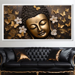 Glimmering Gold Buddha - NicheCanvas