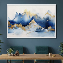 Golden Sapphire Alpine Peaks - NicheCanvas
