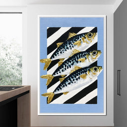 Golden Finned Trio of Tides - NicheCanvas