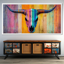 Radiant Longhorn Vibrance - NicheCanvas