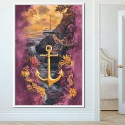 Golden Anchor Coastal Voyage - NicheCanvas