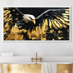 American Eagle in Gold & Black - NicheCanvas