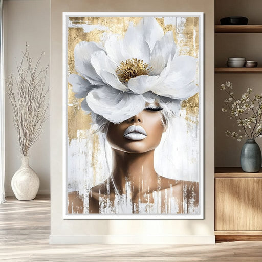 Petals of Golden Elegance Canvas Print