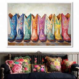 Western Boot Parade Harmony - NicheCanvas