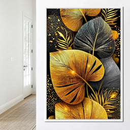 Golden Leaves Nightfall Magic - NicheCanvas