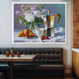 Morning Coffee Still Life Bloom - NicheCanvas