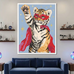 Superhero Tiger Cub Rising - NicheCanvas