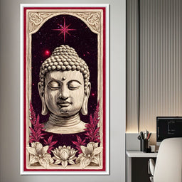 Cosmic Lotus Buddha Tranquil - NicheCanvas