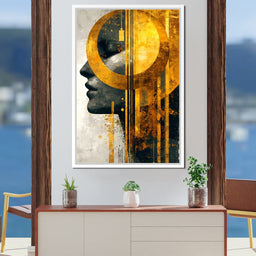 Golden Geometric Elegance - NicheCanvas