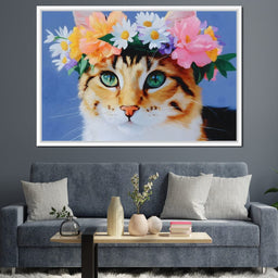 Floral Feline Elegance - NicheCanvas