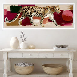 Leopard Stride Sunset Blocks - NicheCanvas