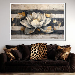 Harmony Golden Lotus - NicheCanvas