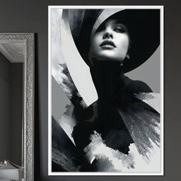 Monochrome Couture Elegance - NicheCanvas