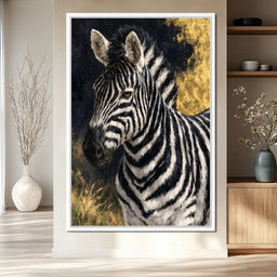 Golden Stripes of the Midnight Plains - NicheCanvas