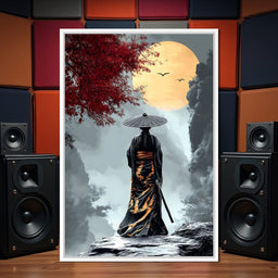 Samurai Moonlight Reverie - NicheCanvas