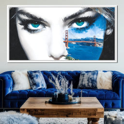 Golden Gate Reflections Within Eyes - NicheCanvas
