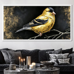 Gilded Feather Stillness - NicheCanvas