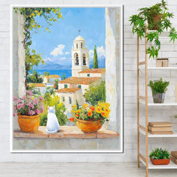 Mediterranean Morning Calm - NicheCanvas