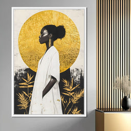 Golden Halo Afrocentric Poise - NicheCanvas