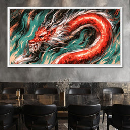 Dragon Waking From The Jade Currents - NicheCanvas