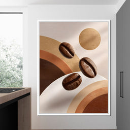 Coffee Dreams in Autumn Tones - NicheCanvas