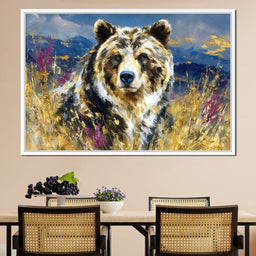 Golden Grizzly Mountain Calm - Neal Hackett - NicheCanvas
