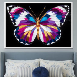 Neon Jewel Butterfly Flight - NicheCanvas