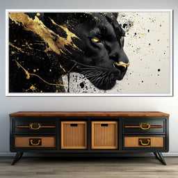 Golden Panther Radiance - NicheCanvas