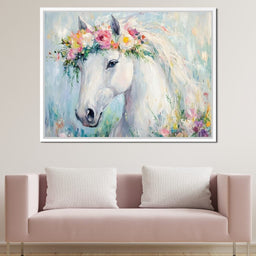 Majestic Equine Blossoms - NicheCanvas