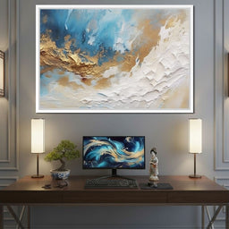 Golden Tide Celestial Drift - NicheCanvas